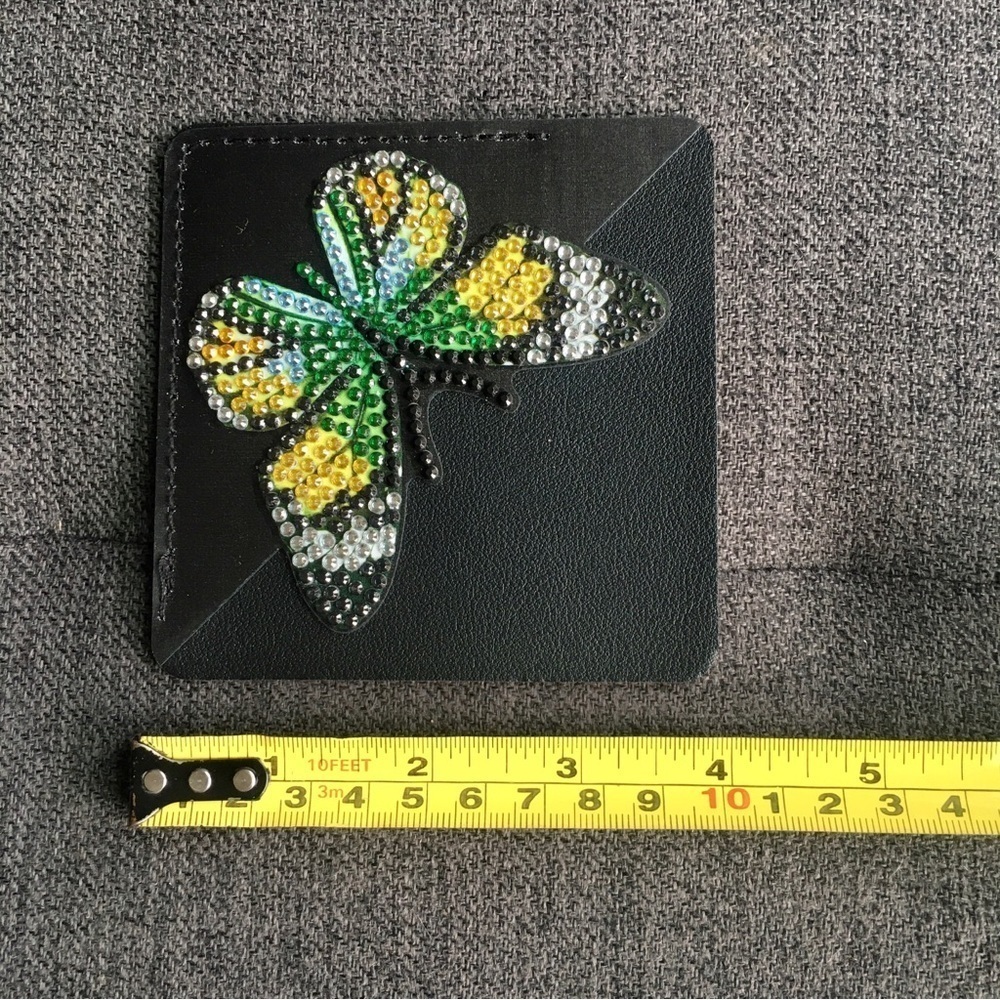 Diamond Art Butterfly Corner Bookmark, Colorful, Sparkly (YELLOW/GREEN) - Picture 10 of 17